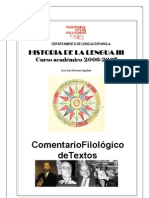 Comentario Filológico de Textos