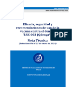 Nota Tecnica Sdets Cets Ins N 02 2024 Eficacia Seguridad y Recomendaciones de Uso de La Vacuna Contra El Dengue Tak 003 Qdenga