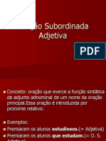 Oração Subordinada Adjetiva e Exercícios