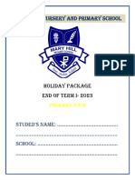 P.4 End of Term I Holiday Package