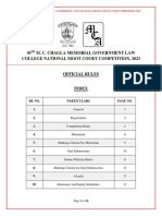 30th M. C. Chagla Memorial National Moot Court Competition 2023 Official Rules