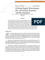 An Analysis of Brand Equity Determinants: Gross Profit, Advertising, Research, and Development