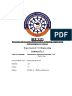 Application of Differential Equation Assignment