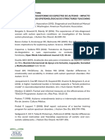 Indicações de Leitura - Diagnóstico Do Transtorno Do Espectro Do Autismo Impacto Nas Famílias e Bases Epistemológicas Do Structured Teacching