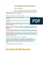 Formatos de Planificación Curricular