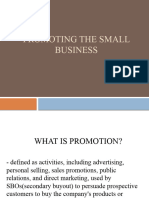 Promoting The Small Business REPORTING 2