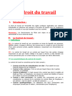 Droit de Travail (Résumé)