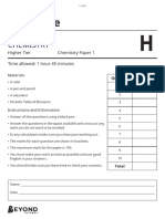 AQA GCSE Chemistry Paper 1 Higher Question Paper