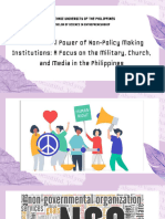 GROUP 2 Political Power of Non-Policy Making Institutions A Fcous On The Military, Church, and Media in The Philippines