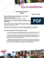 Requisitos Tramite Pasaporte Quince An Eras PDF