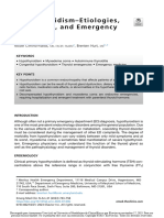 Hypothyroidism-Etiologies, Evaluation, and Emergency Care