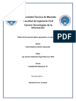 Tablas de Frecuencias (Datos Agrupados y No Agrupados) .