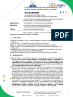 Informe #0000-2024-No Se Cuenta Con Disponibilidad Presupuestal para La Contratacion de Locadores para La Microred Mazamari