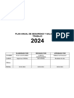 Plan Anual de Seguridad y Salud en El Trabajo 2024