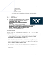 Circular S7 of 2020 Revised Promotion Requirements For Grade 10-11 Guidelines