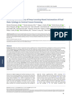 Accuracy and Efficiency of Deep-Learning-Based Automation of Dual Stain Cytology in Cervical Cancer Screening