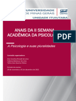 Anais Da Ii Semana Acadêmica Da Psicologia