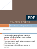 Chapter 3 Part II Process Selection and Facility Layout