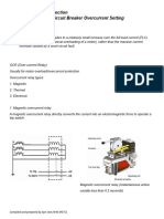 Motor & Generator OCR MSB Setting