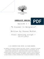 Sherlock s2 Ep2 A Scandal in Belgravia Final Steven Moffat Shooting Script