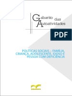 Gabarito Uniasselvi Políticas Sociais - Família, Criança, Adolescente, Idoso e Pessoa Com Deficiência