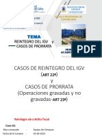 Casos de Reintegro Del Igv+Prorrata