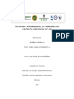 Análisis de La Rentabilidad Del Sector Inmobiliario Colombiano en El Periodo 2017 - 2021 PDF