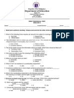 English 5 Q1 PTest