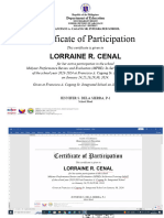 Certificate of Participation