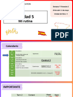 Unidad 5: Mi Rutina