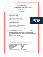 Financial Management Model Paper-1