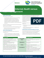 Factsheet - Internal Audit Versus Risk Management