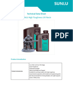 SUNLU High Toughness UV Resin Data Sheet