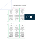 Generel Care Label Layout For Bodysuit