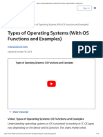 Types of Operating Systems (With OS Functions and Examples)