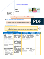 D4 A1 SESION MAT. Comparamos Números Hasta El 70