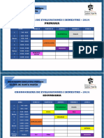 Cronograma de Evaluaciones I Bimestre - 2024