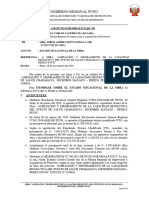 Informe #026 Estado Situacional de La Obra - Charamaya