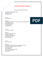 Physical and Chemical Changes