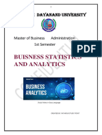 MDU MBA 1st Semester Buisness Statitcs and Analytics Notes 1