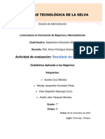 Resultado de Aprendizaje - Unidad III - Estadistica Aplicada A Los Negocios