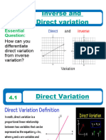 4-1 Inverse and Direct Variation