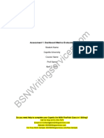 NHS FPX 6004 Assessment 1 Dashboard Metrics Evaluation