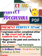 Perfect and Perfect Progressive Tense