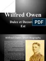 Wildred Owen Dulce Et Decorum Est