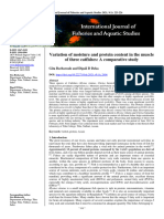 Variation of Moisture and Protein Content in The Muscle of Three Catfishes: A Comparative Study