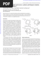 1,2,3-Triazoles As Peptide Bond Isosteres: Synthesis and Biological Evaluation of Cyclotetrapeptide Mimics