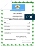 BSC in Geology Senoir Project