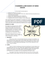 Lesson 3 The Elements Mechanics of Menu Design