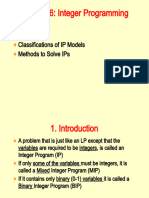 Chapter 6 - Integer Programming